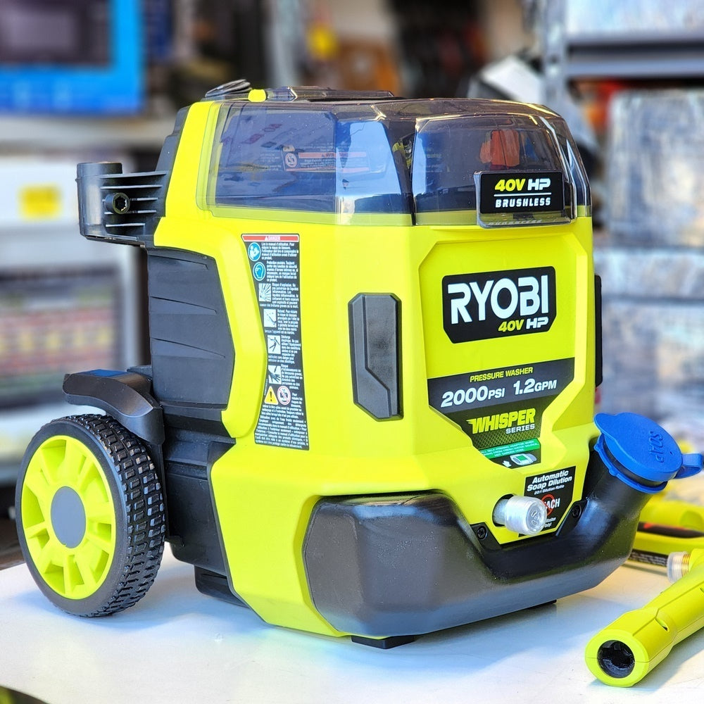 40V HP Brushless Whisper Series 2000 PSI 1.2 GPM Cold Water Electric Pressure Washer (Tool Only) (RY40306BTLVNM) 40V HP Brushless Whisper Series 2000 PSI 1.2 GPM Cold Water Electric Pressure Washer (Tool Only) (RY40306BTLVNM)